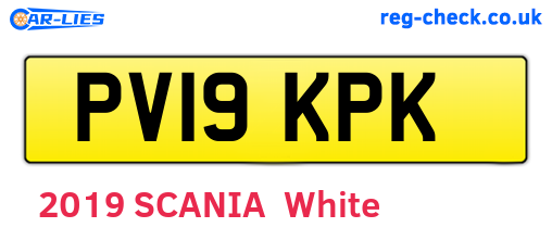 PV19KPK are the vehicle registration plates.