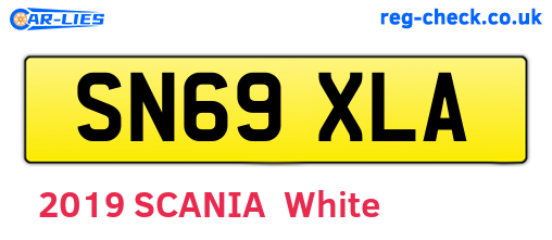 SN69XLA are the vehicle registration plates.