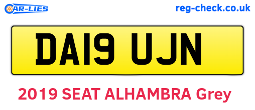 DA19UJN are the vehicle registration plates.