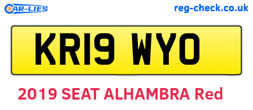 KR19WYO are the vehicle registration plates.
