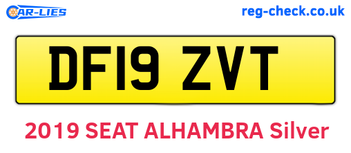 DF19ZVT are the vehicle registration plates.