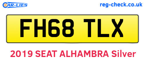 FH68TLX are the vehicle registration plates.