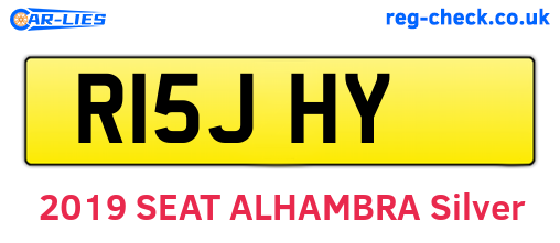 R15JHY are the vehicle registration plates.