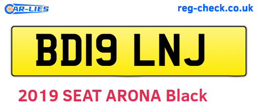 BD19LNJ are the vehicle registration plates.
