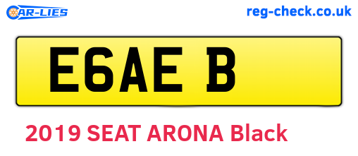 E6AEB are the vehicle registration plates.