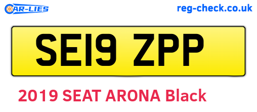 SE19ZPP are the vehicle registration plates.