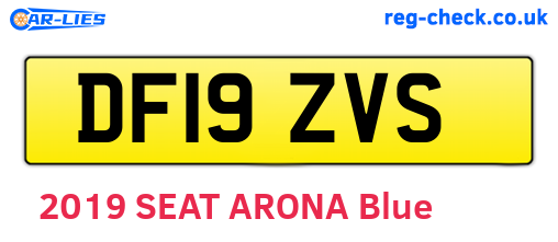DF19ZVS are the vehicle registration plates.