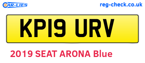 KP19URV are the vehicle registration plates.