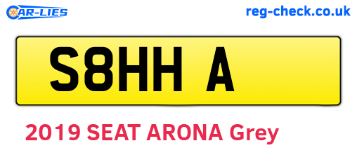 S8HHA are the vehicle registration plates.