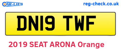DN19TWF are the vehicle registration plates.