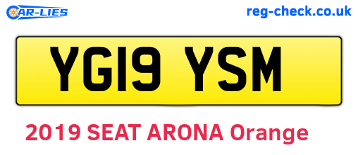 YG19YSM are the vehicle registration plates.