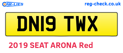 DN19TWX are the vehicle registration plates.