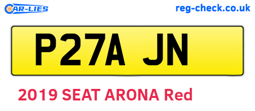 P27AJN are the vehicle registration plates.