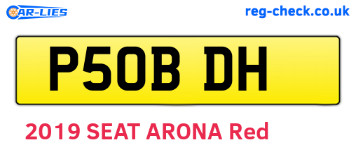 P50BDH are the vehicle registration plates.