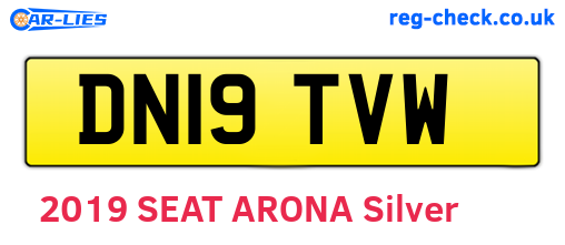 DN19TVW are the vehicle registration plates.