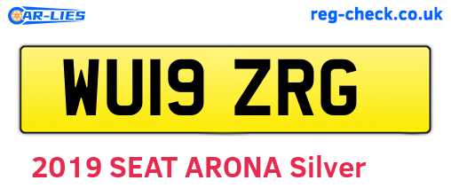 WU19ZRG are the vehicle registration plates.