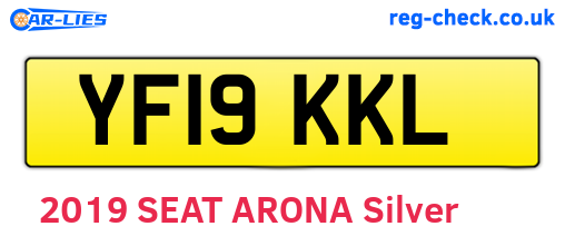 YF19KKL are the vehicle registration plates.