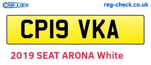 CP19VKA are the vehicle registration plates.
