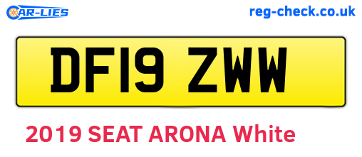 DF19ZWW are the vehicle registration plates.