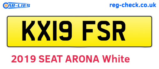 KX19FSR are the vehicle registration plates.