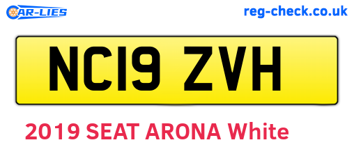 NC19ZVH are the vehicle registration plates.