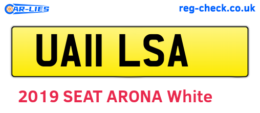 UA11LSA are the vehicle registration plates.