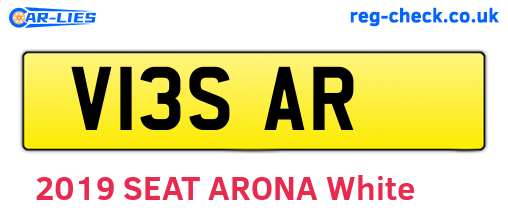 V13SAR are the vehicle registration plates.
