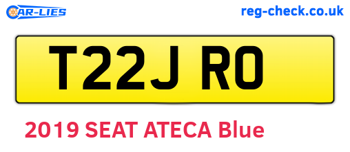 T22JRO are the vehicle registration plates.