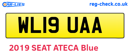 WL19UAA are the vehicle registration plates.