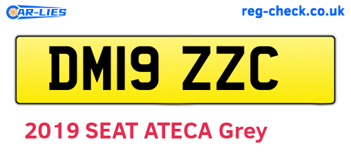 DM19ZZC are the vehicle registration plates.