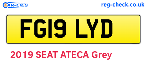 FG19LYD are the vehicle registration plates.