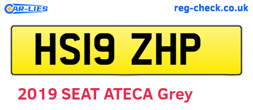 HS19ZHP are the vehicle registration plates.