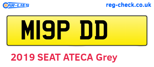 M19PDD are the vehicle registration plates.
