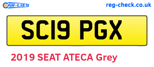 SC19PGX are the vehicle registration plates.