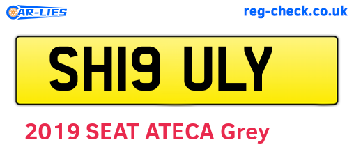 SH19ULY are the vehicle registration plates.