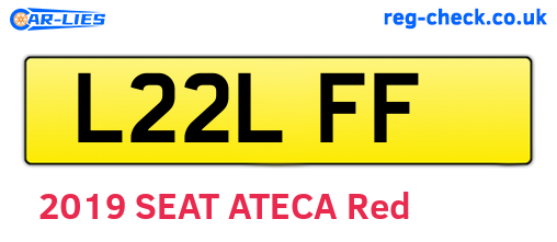 L22LFF are the vehicle registration plates.