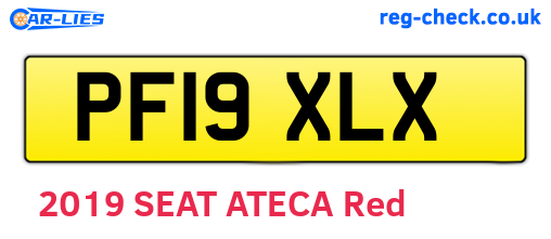 PF19XLX are the vehicle registration plates.