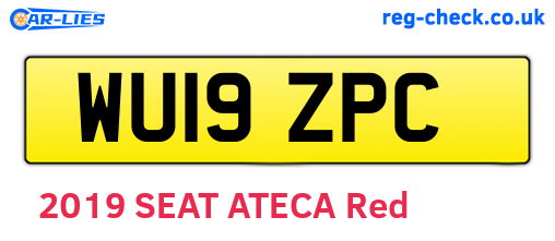 WU19ZPC are the vehicle registration plates.