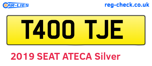 T400TJE are the vehicle registration plates.