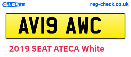 AV19AWC are the vehicle registration plates.