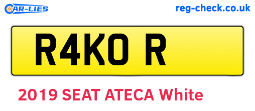 R4KOR are the vehicle registration plates.