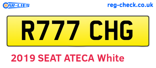 R777CHG are the vehicle registration plates.