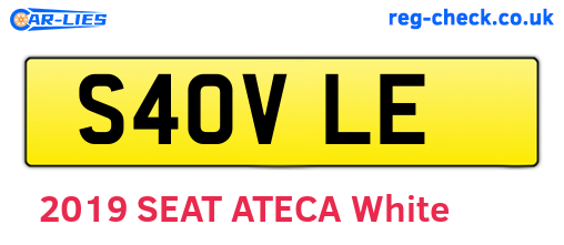S40VLE are the vehicle registration plates.