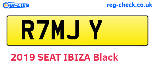 R7MJY are the vehicle registration plates.