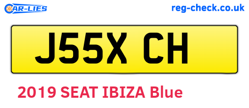 J55XCH are the vehicle registration plates.