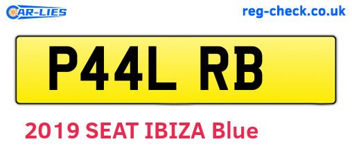 P44LRB are the vehicle registration plates.