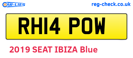 RH14POW are the vehicle registration plates.