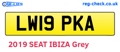 LW19PKA are the vehicle registration plates.