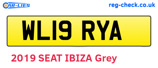 WL19RYA are the vehicle registration plates.