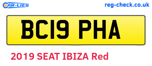 BC19PHA are the vehicle registration plates.